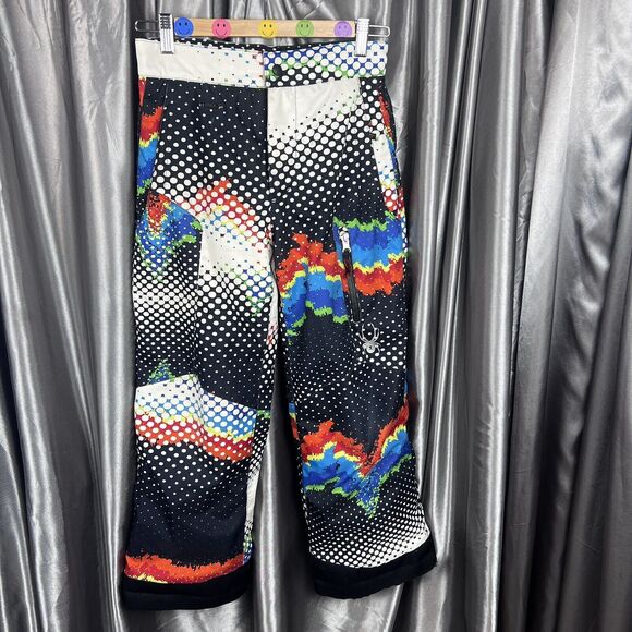 Spyder Ski Snowboard Pants Unisex Kids 8 Multi XTL Thinsulate Adjustable Snow